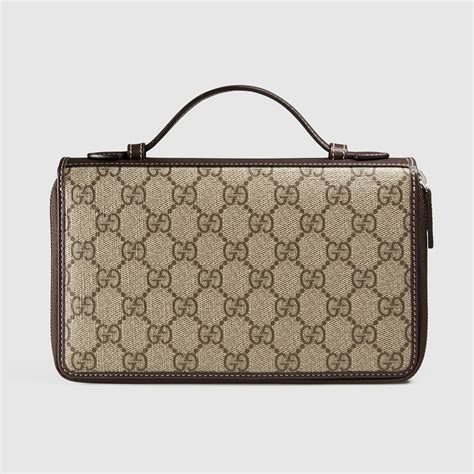 gucci travel document case micro guccissima dark brown|gucci handbags for women.